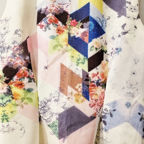 HYPR Sleeveless Abstract Colorful Pattern Dress - Picture 5 of 8